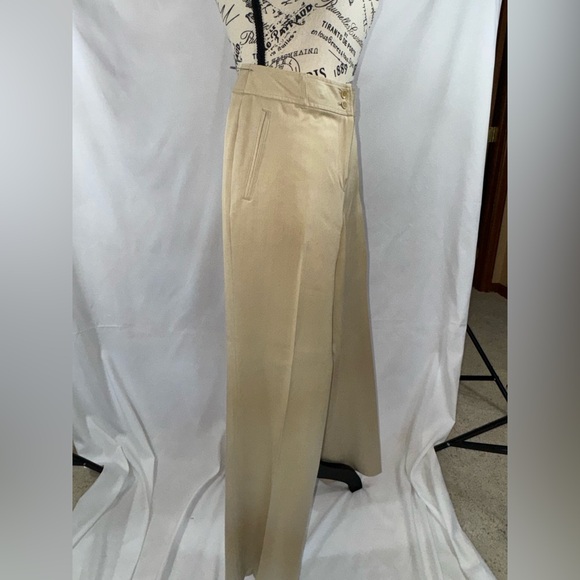 EUC: Dressy Tommy Bahamas Tan 100% Silk Pants - Picture 3 of 6